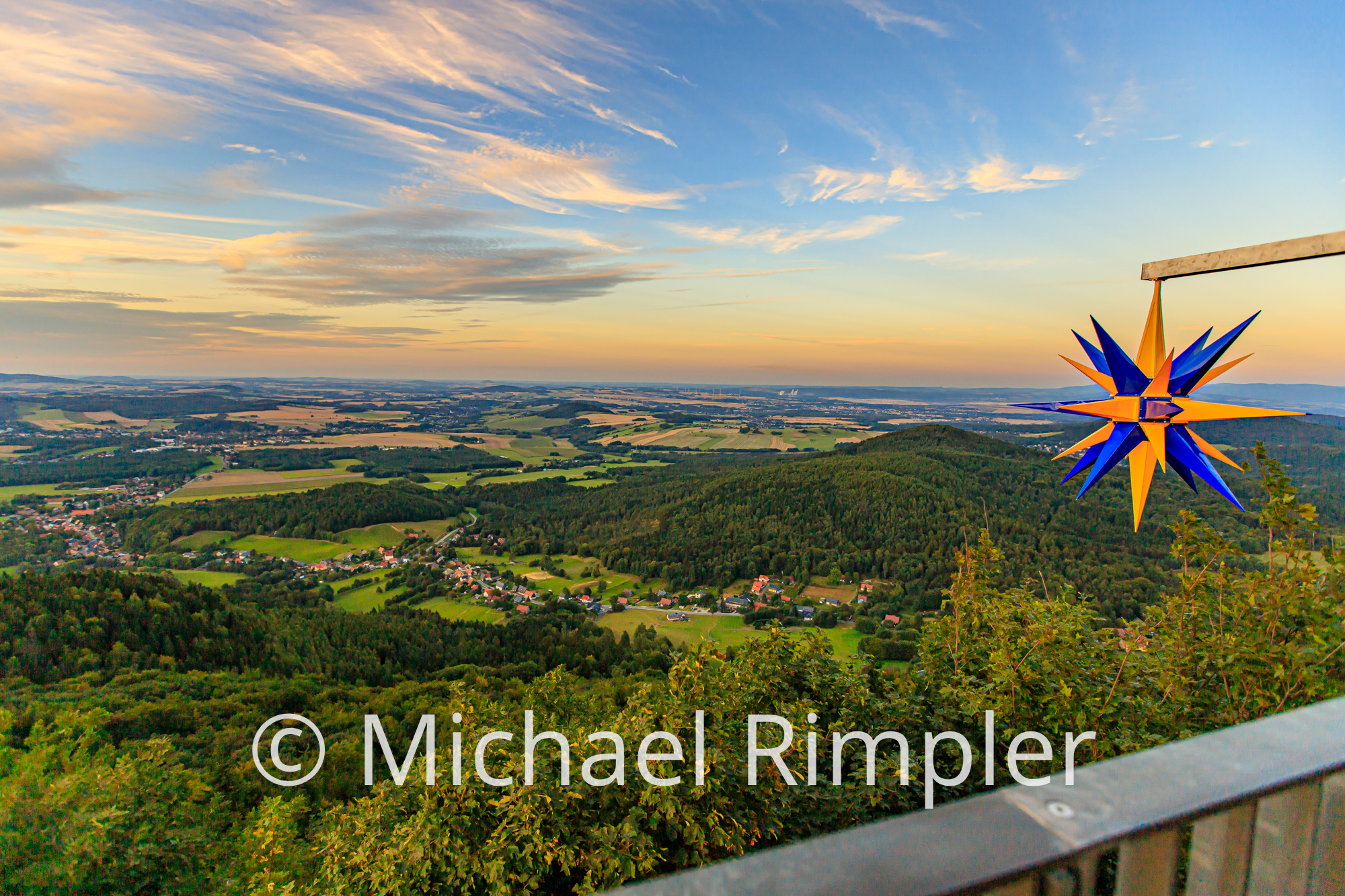blau-gelber Stern, lauscheturm, lausche, großschönau, textildorf, erholungsort waltersdorf, oberlausitz, fotos, bilder, selten