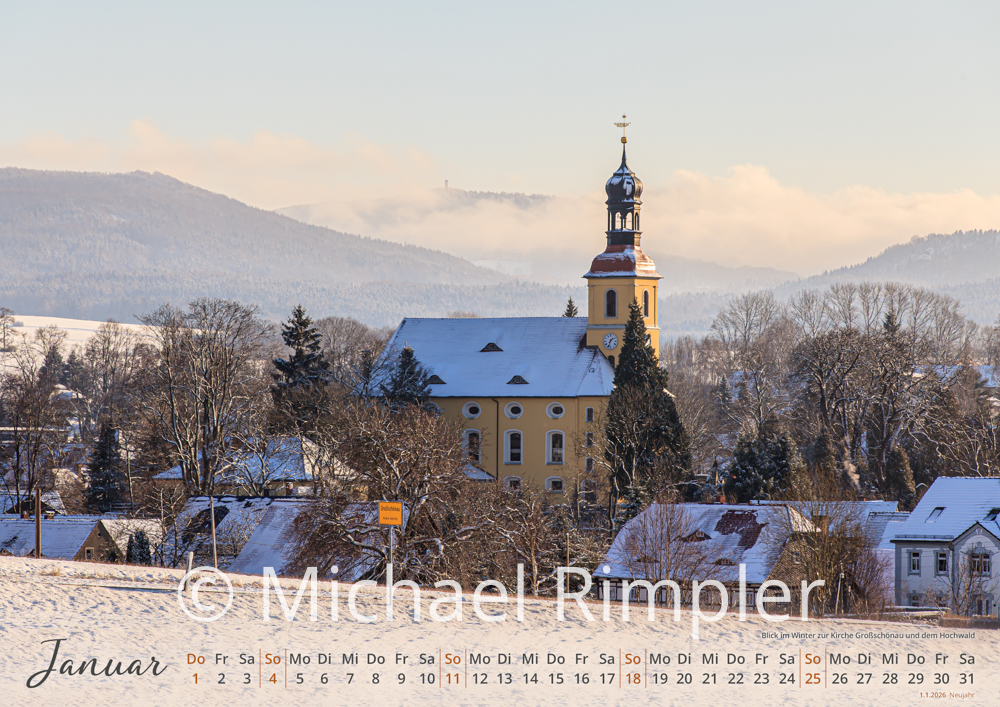 landschaftskalender 2026, großschönau, textildorf, erholungsort waltersdorf, hainewalde, oberlausitz, fotos, bilder, kalender,